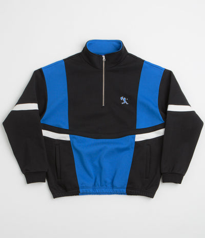 Helas Hoop Quarter Zip Sweatshirt in Blue and Black