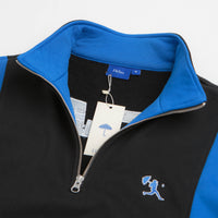 Helas Hoop Quarter Zip Sweatshirt in Blue and Black thumbnail