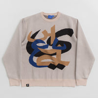 Helas Nesta Knit Crewneck Sweatshirt in Cream thumbnail