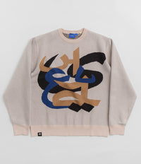 Helas Nesta Knit Crewneck Sweatshirt in Cream