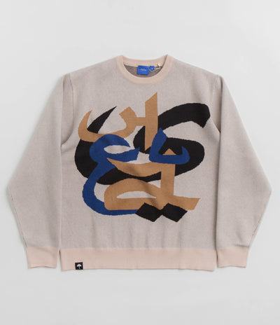 Helas Nesta Knit Crewneck Sweatshirt in Cream