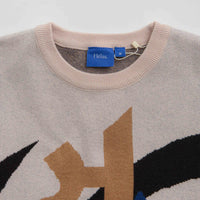 Helas Nesta Knit Crewneck Sweatshirt black - Cream thumbnail