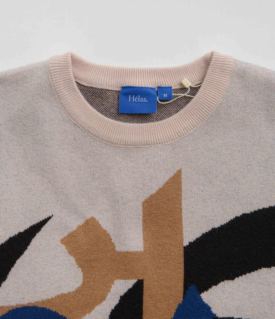 Helas Nesta Knit Crewneck Sweatshirt in Cream