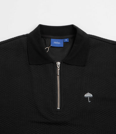 Helas Paulo Knit Quarter Zip Sweatshirt - Black