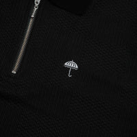 Helas Paulo Knit Quarter Zip Sweatshirt - Black thumbnail