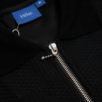 Helas Paulo Knit Quarter Zip Sweatshirt - Black thumbnail