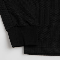 Helas Paulo Knit Quarter Zip Sweatshirt - Black thumbnail