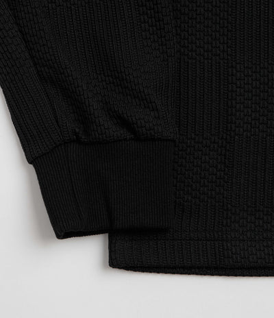 Helas Paulo Knit Quarter Zip Sweatshirt - Black