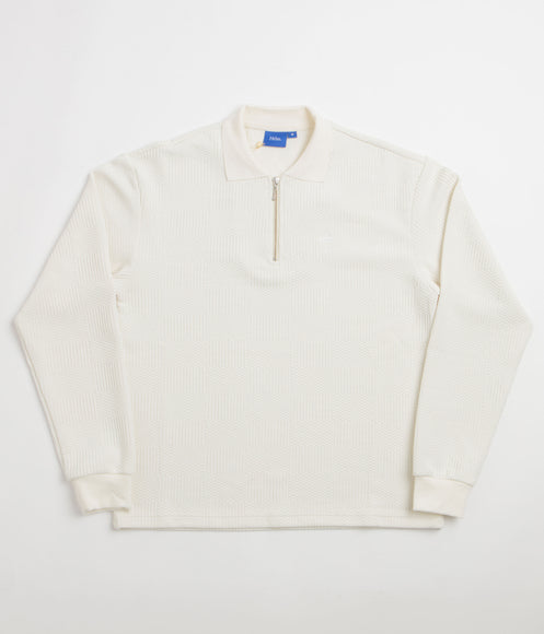 Helas Paulo Knit Quarter Zip Sweatshirt - Off White