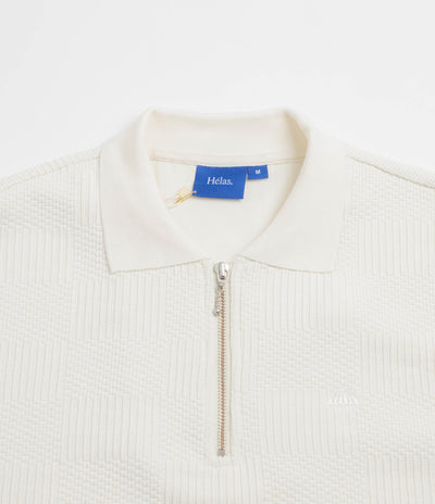 Helas Paulo Knit Quarter Zip Sweatshirt - Off White