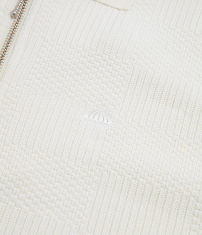 Helas Paulo Knit Quarter Zip Sweatshirt - Off White