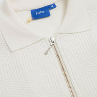 Helas Paulo Knit Quarter Zip Sweatshirt - Off White thumbnail