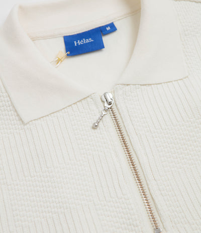Helas Paulo Knit Quarter Zip Sweatshirt - Off White