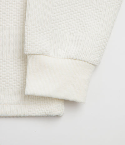 Helas Paulo Knit Quarter Zip Sweatshirt - Off White