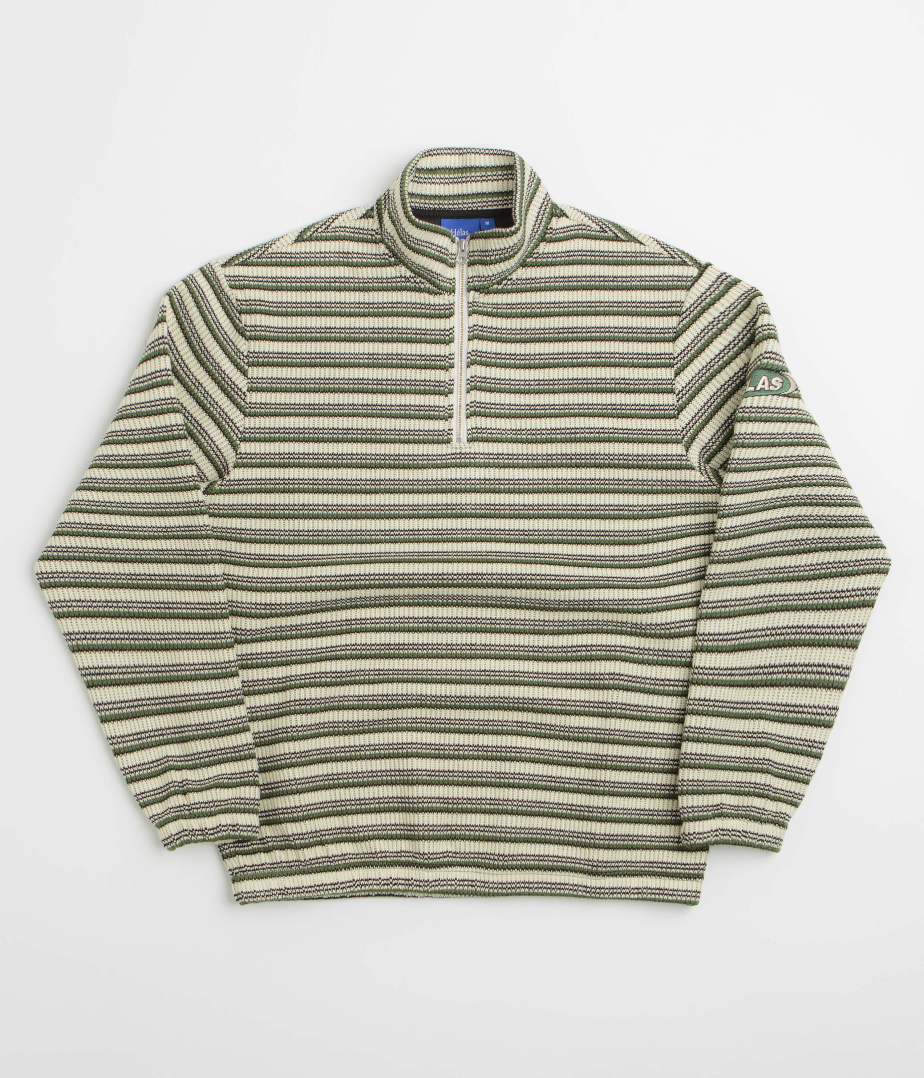Helas Quentin Quarter Zip Knit Sweatshirt - Striped Multi