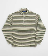 Helas Quentin Quarter Zip Knit Sweatshirt in Striped Multi