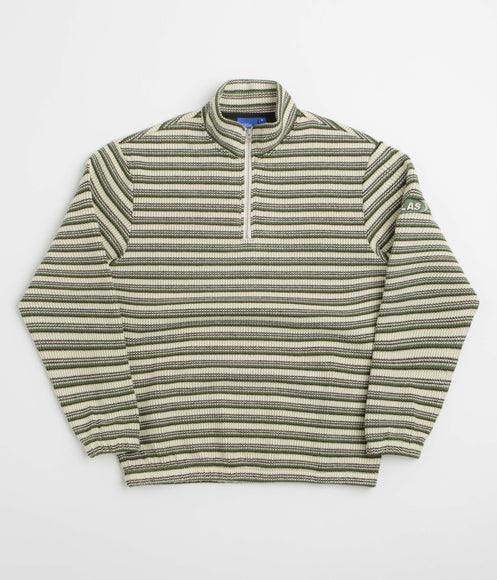 Helas Quentin Quarter Zip Knit Sweatshirt - Striped Multi
