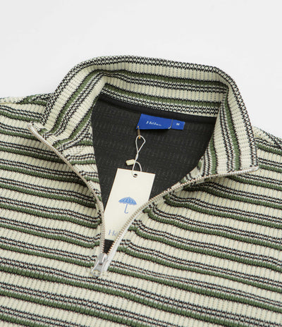 Helas Quentin Quarter Zip Knit Sweatshirt - Striped Multi