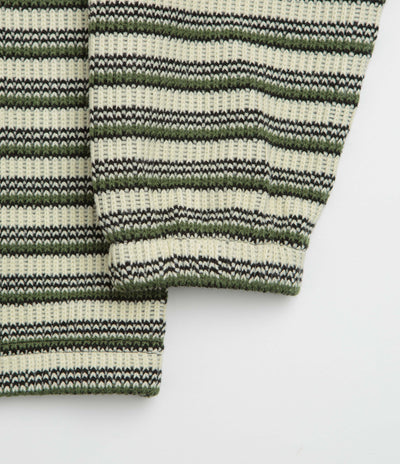 Helas Quentin Quarter Zip Knit Sweatshirt - Striped Multi