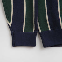 Helas Royal Knitted Cardigan - Navy / Green thumbnail