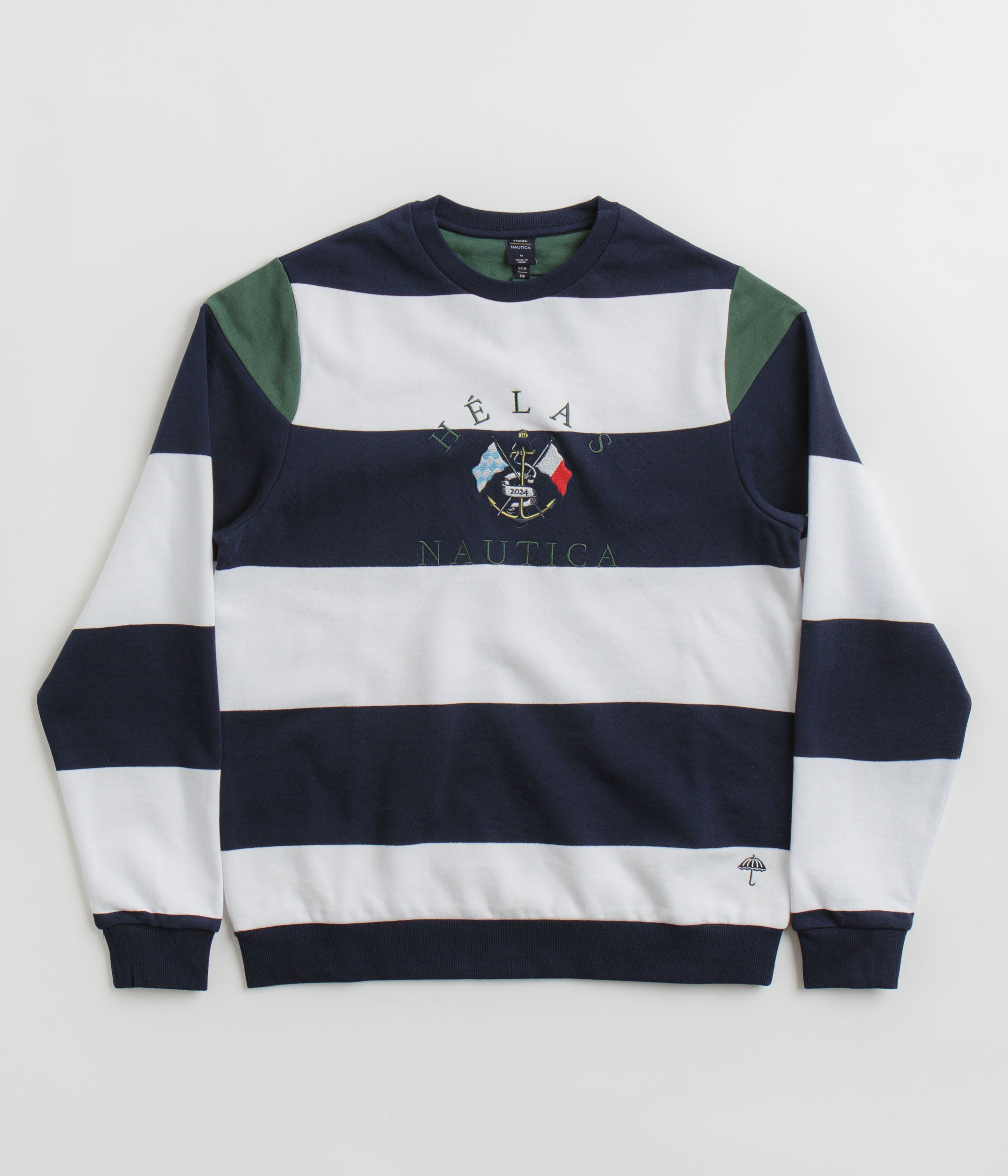 Helas x Nautica Crewneck Sweatshirt in Navy and White