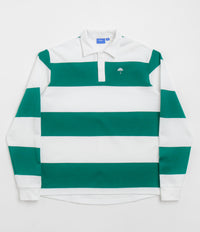 Helas Yard Long Sleeve Polo Shirt in White and Green