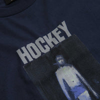 Hockey 50% Of Anxiety T-Shirt in Navy thumbnail