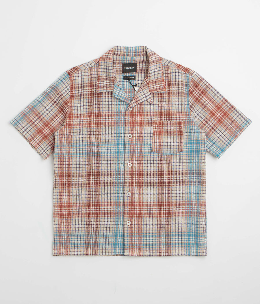 Howlin' Cocktail Short Sleeve Shirt in Brown Check