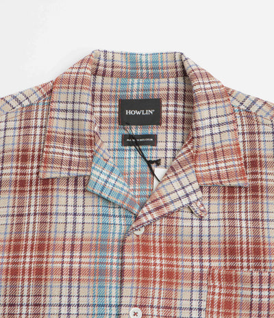 Howlin' Cocktail Short Sleeve Shirt in Brown Check
