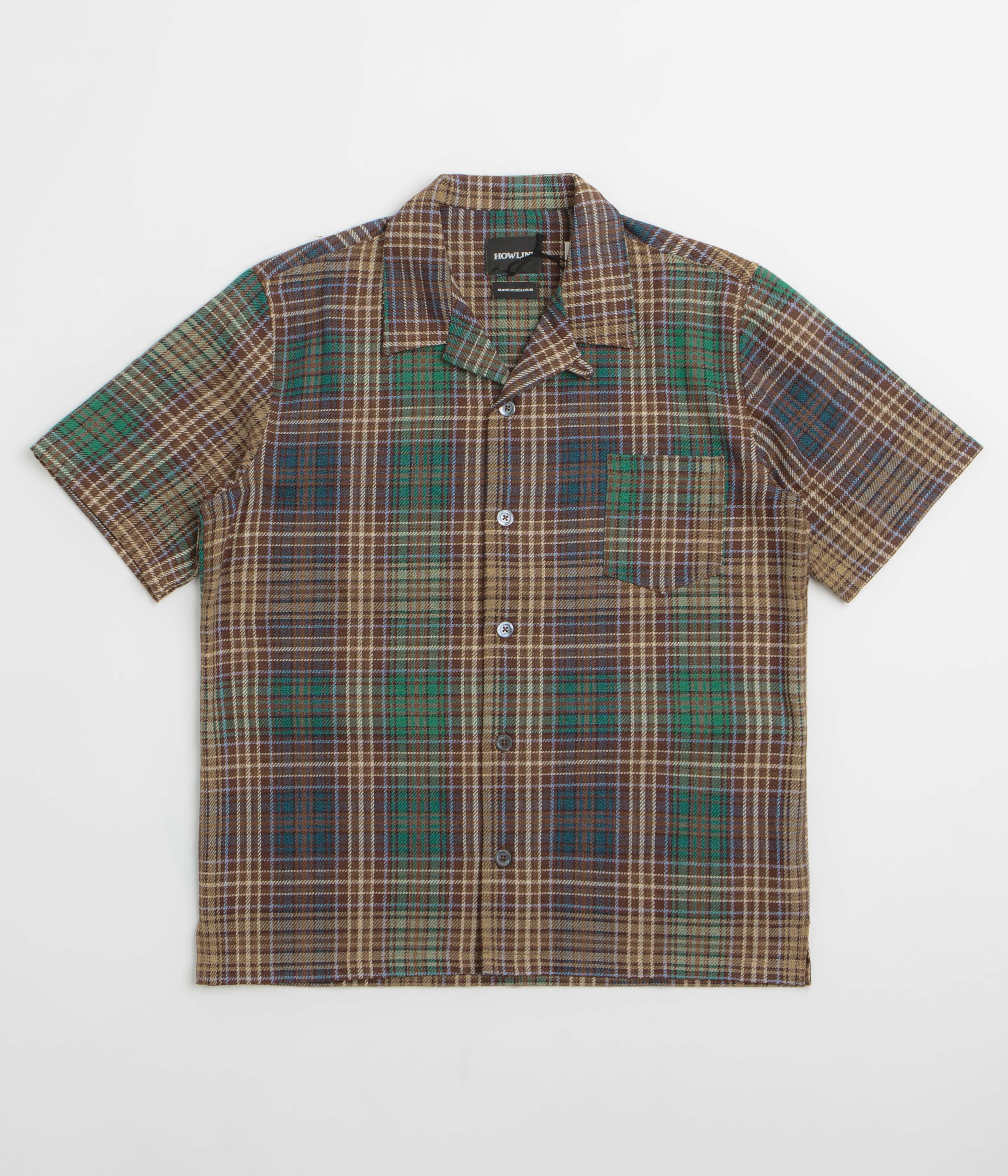 Howlin' Cocktail Short Sleeve Shirt in Sand Check