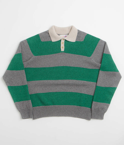 Howlin' College Is Fun Rugby Polo Shirt - Green Whisper