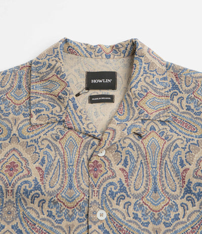 Howlin' Cocktail D’Amore Short Sleeve Shirt in Sand Psych Paisley