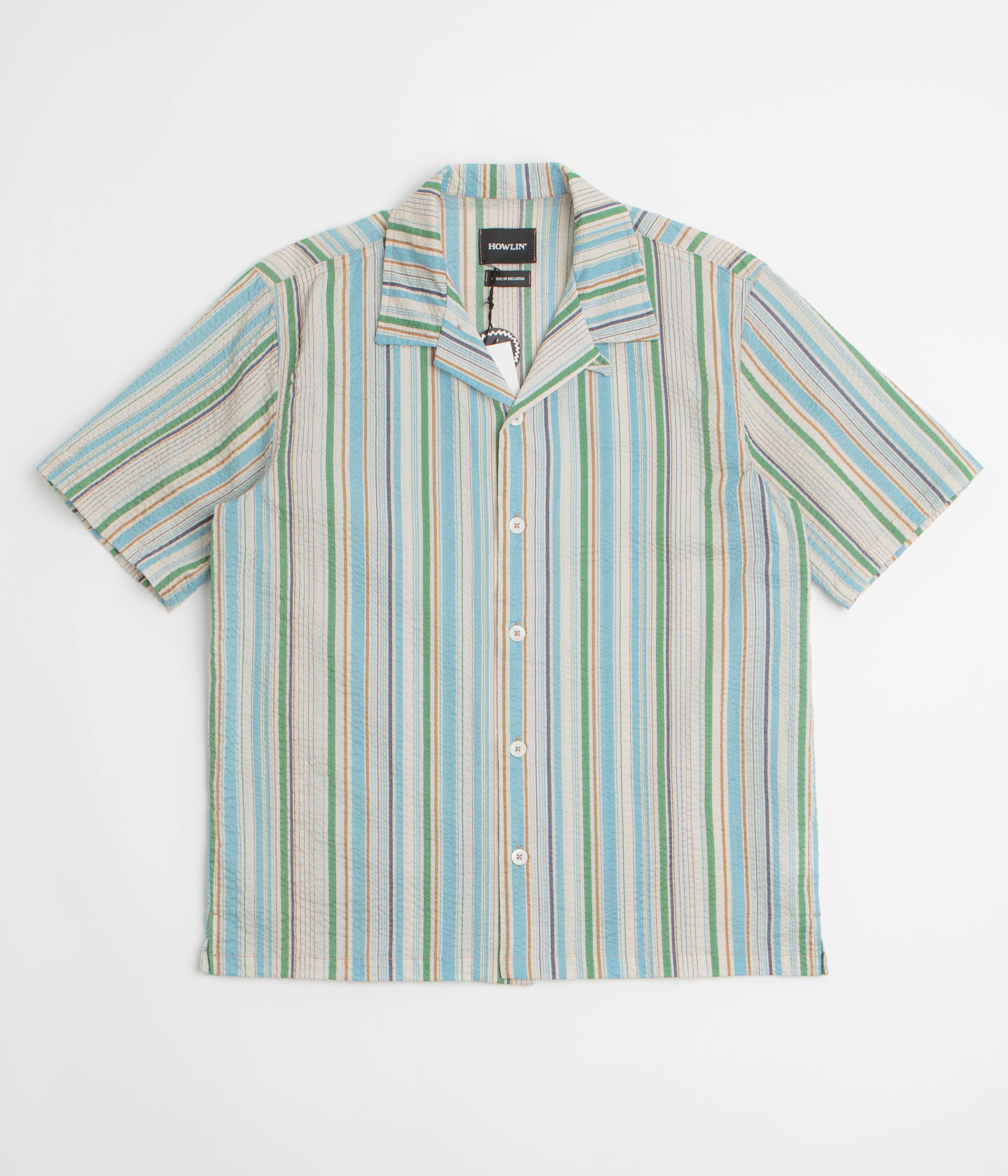 Howlin' Cocktail D’Amore Short Sleeve Shirt in Tropical Stripes