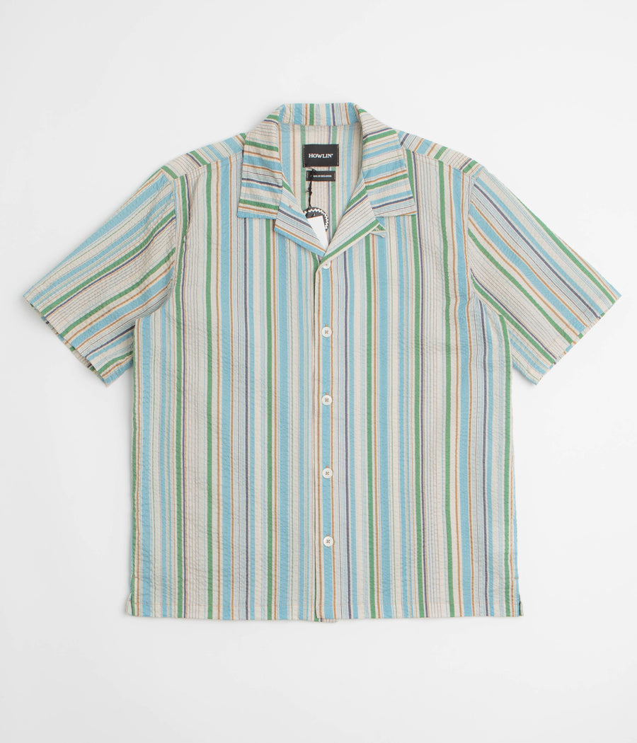 Howlin' Cocktail D’Amore Short Sleeve Shirt in Tropical Stripes