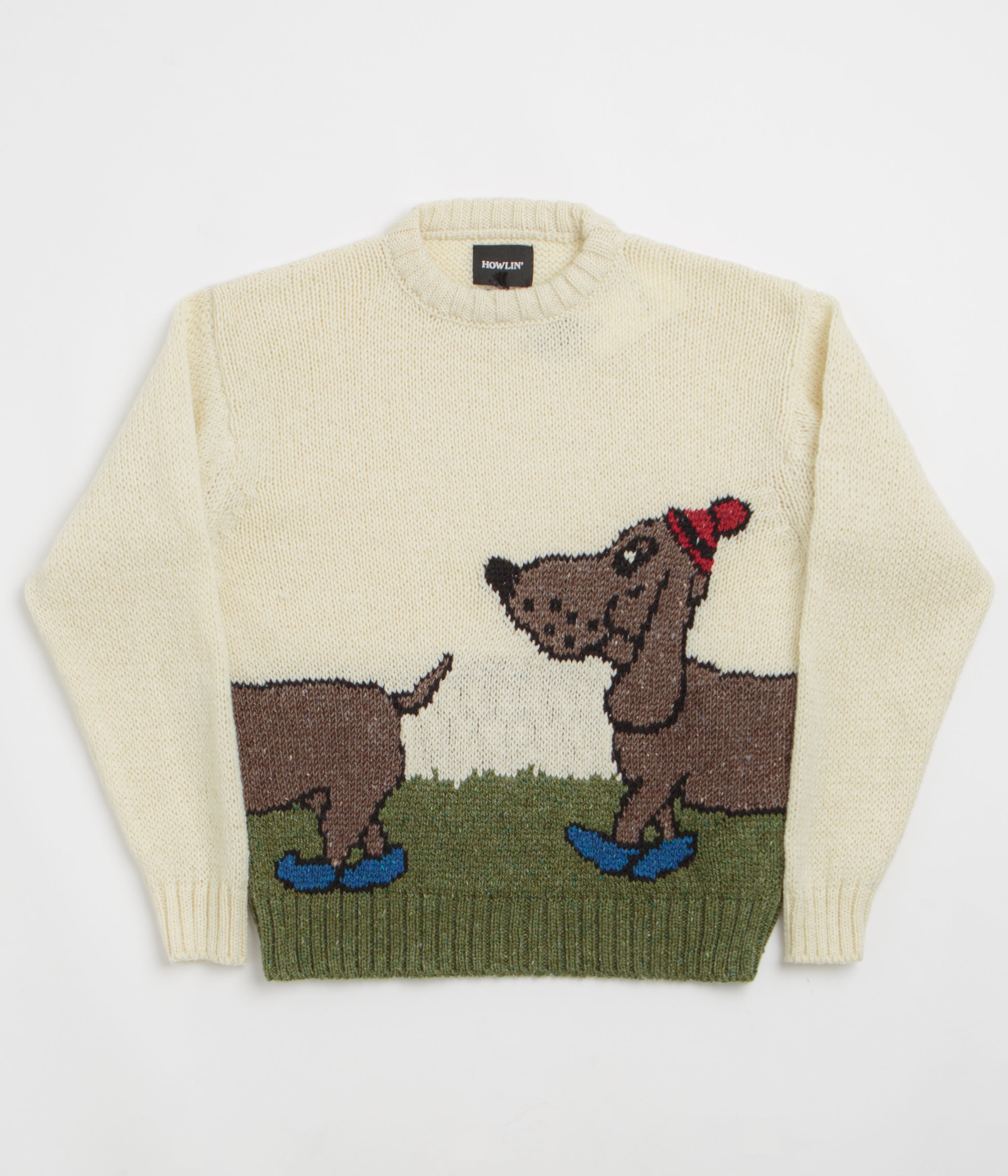 Howlin' Womens Bumper Trouble Sweatshirt in Ecru