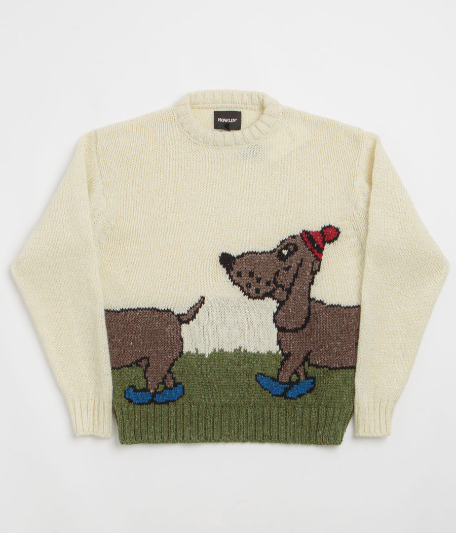 Howlin' Womens Bumper Trouble Sweatshirt in Ecru