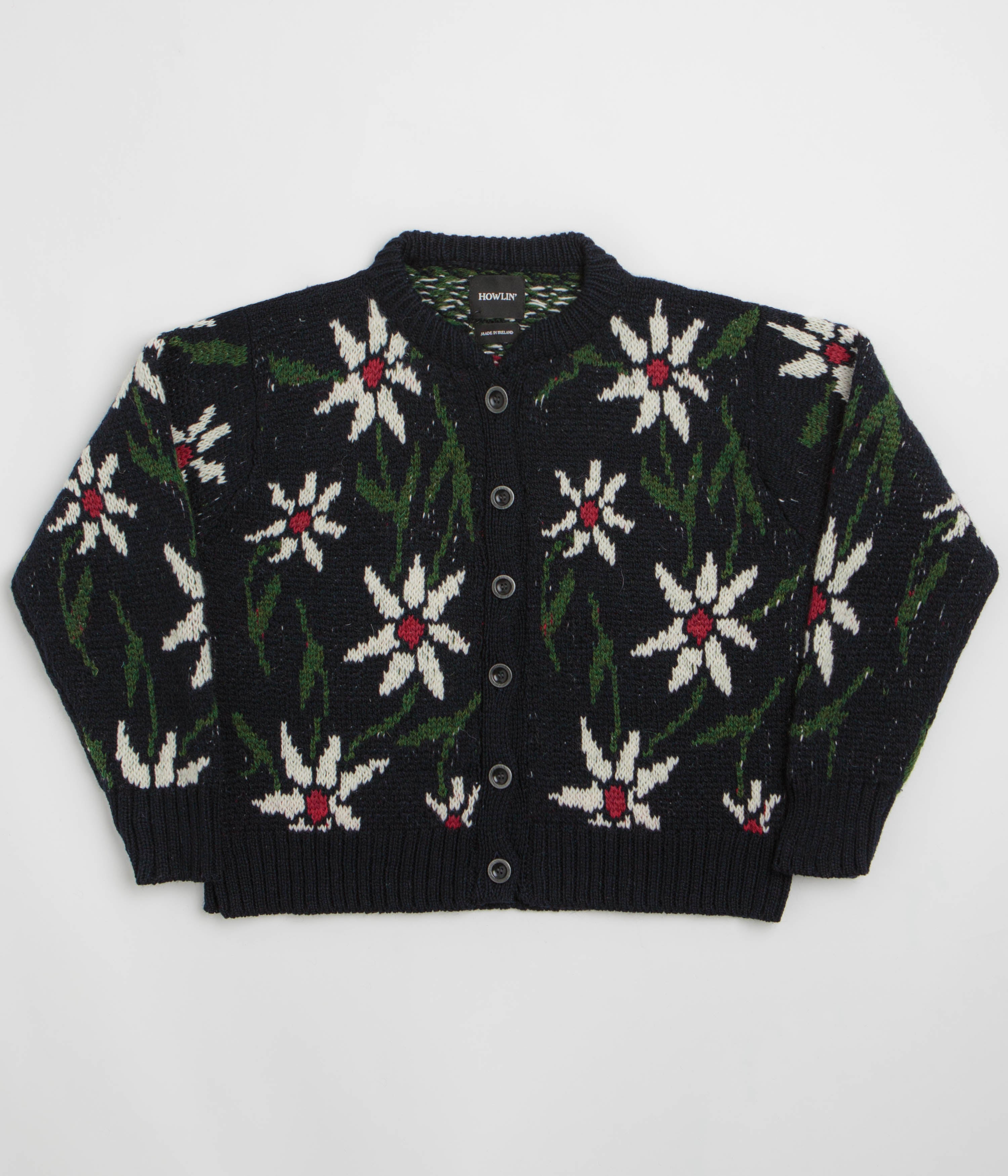 Howlin' Womens Flower Cardigan in Navy