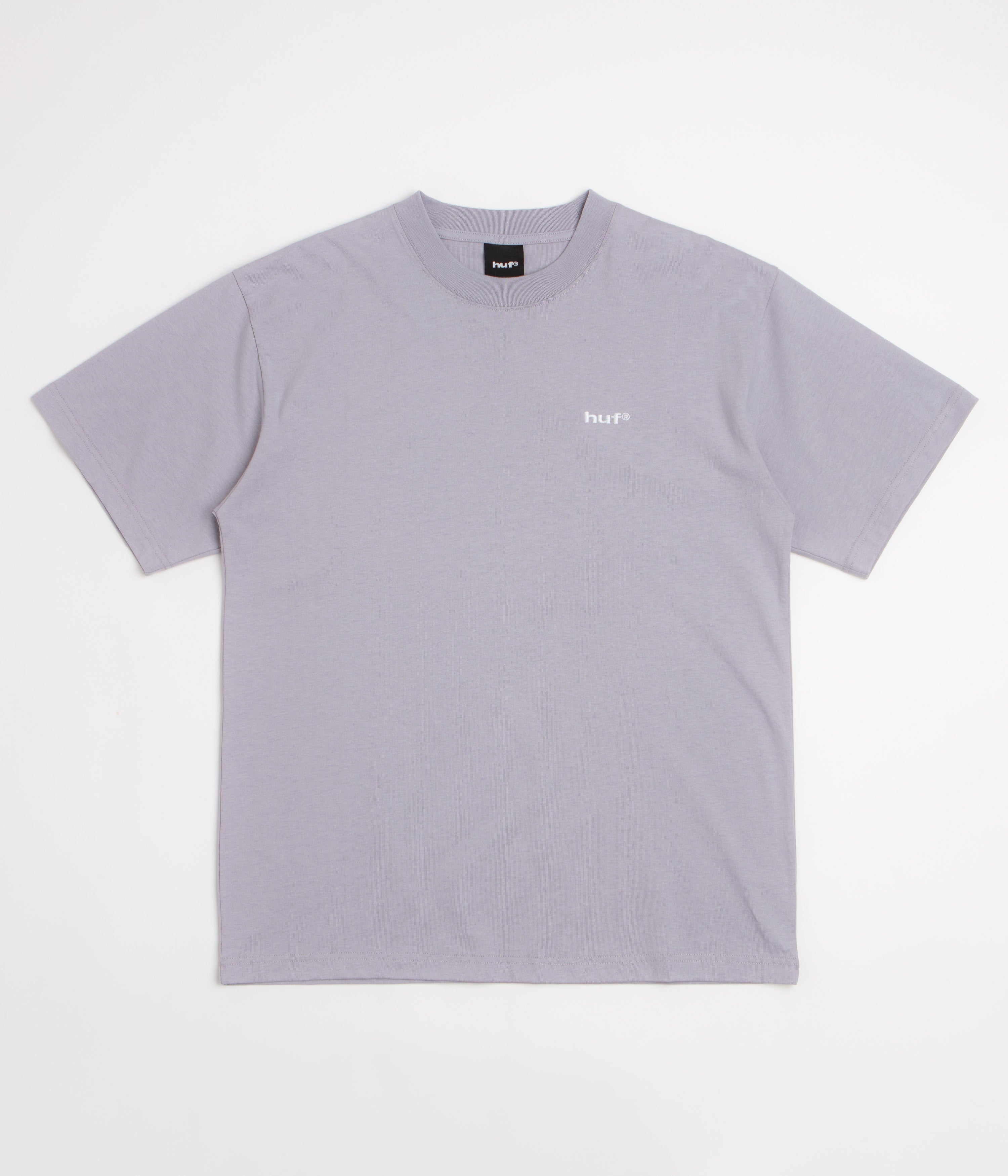 HUF 89 Embroidered T-Shirt - Lilac Chalk / White