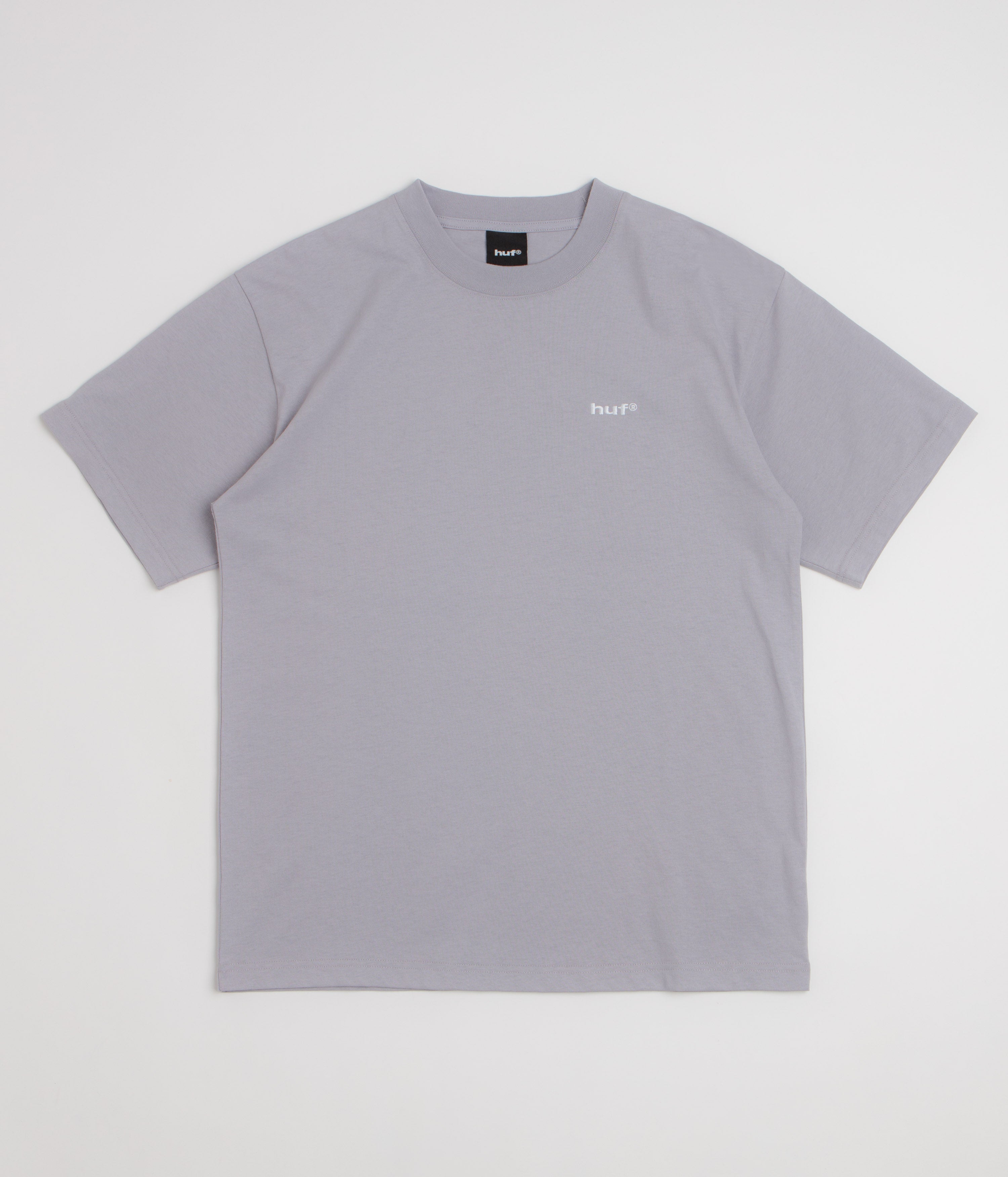 HUF 89 Embroidered T-Shirt - Lilac Chalk / White