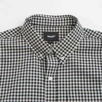 HUF 89 Micro Gingham Short Sleeve Oxford Shirt in Black and White thumbnail