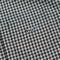 HUF 89 Micro Gingham Short Sleeve Oxford Shirt in Black and White thumbnail