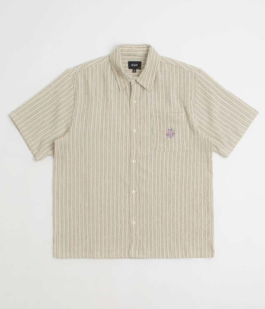 HUF Apollo Striped Short Sleeve Shirt in Natural