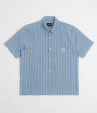 HUF Apollo Striped Short Sleeve Shirt in Pool Blue