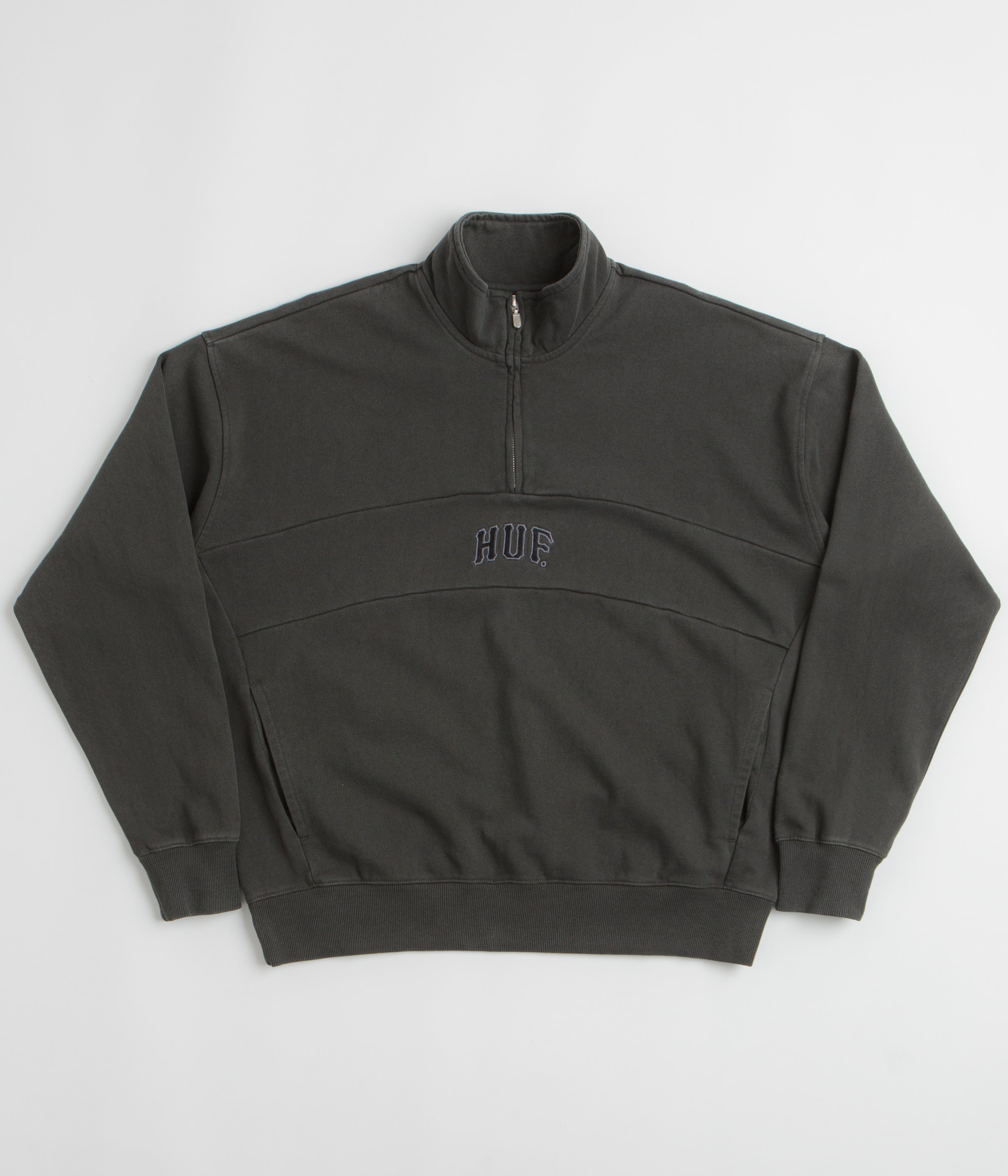 HUF Arch 1/4 Zip Fleece - Vintage Black