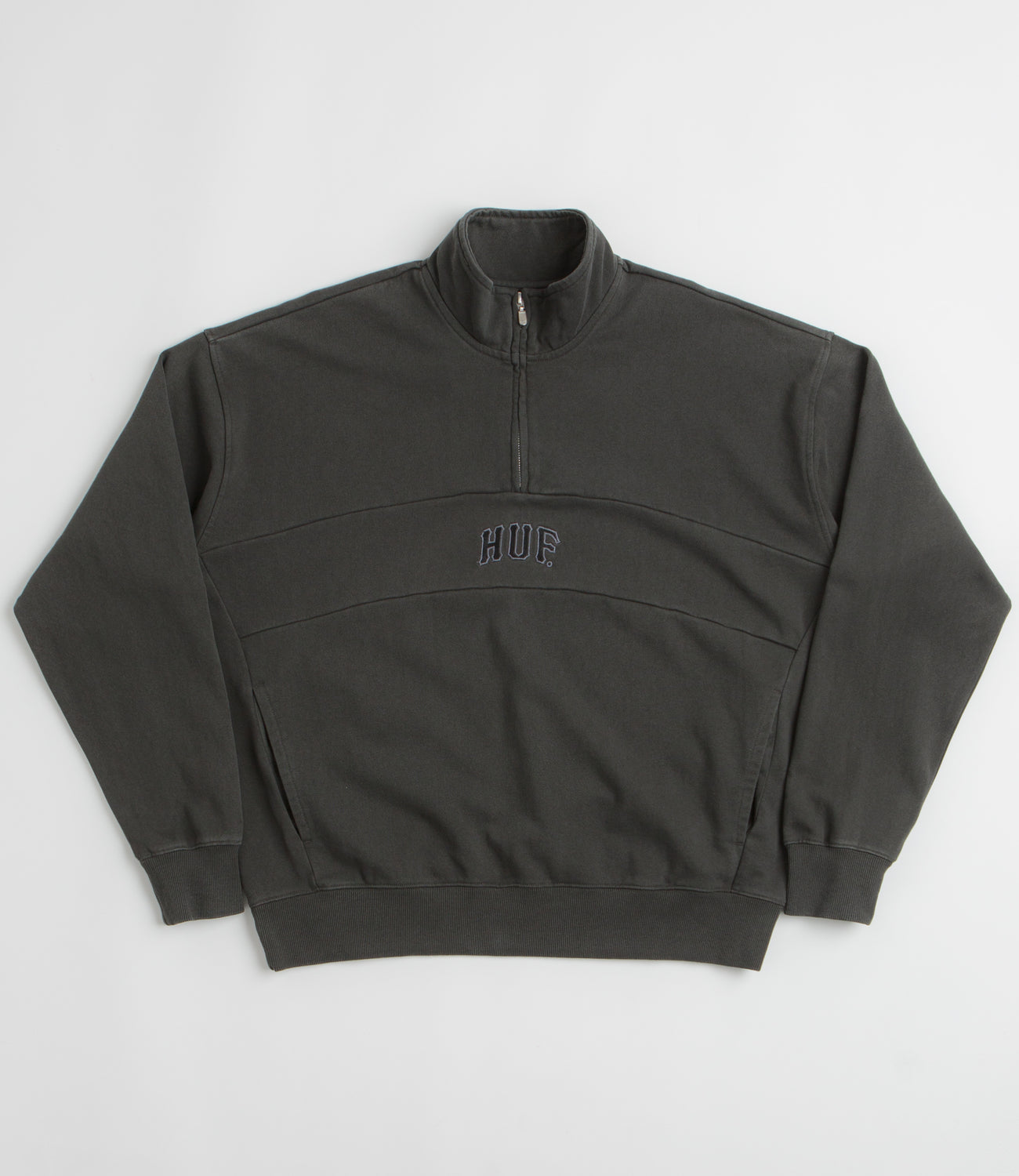 HUF Arch 1/4 Zip Fleece - Vintage Black | flatspot