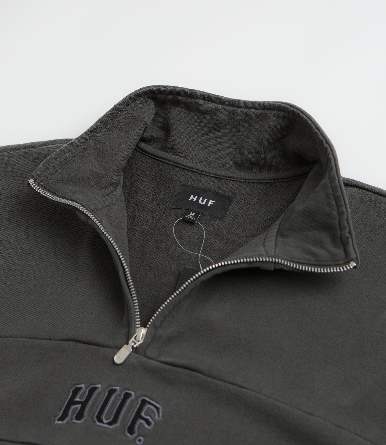 HUF Arch 1/4 Zip Fleece - Vintage Black | flatspot
