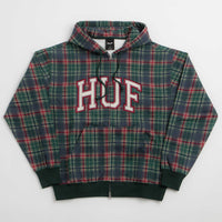 HUF Arch Plaid Full Zip Hoodie - Forest thumbnail