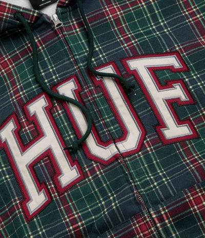 HUF Arch Plaid Full Zip Hoodie - Forest