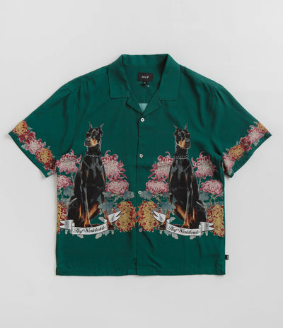 HUF Best Boys Resort Short Sleeve Shirt in Pine