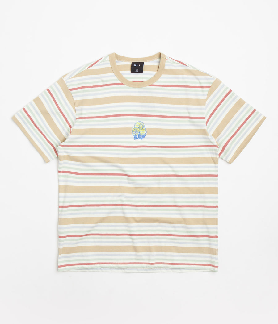 HUF Cheshire Stripe Knit T-Shirt - Cream